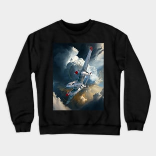 P-38 Lighting based on Major Richard Bong plane Crewneck Sweatshirt